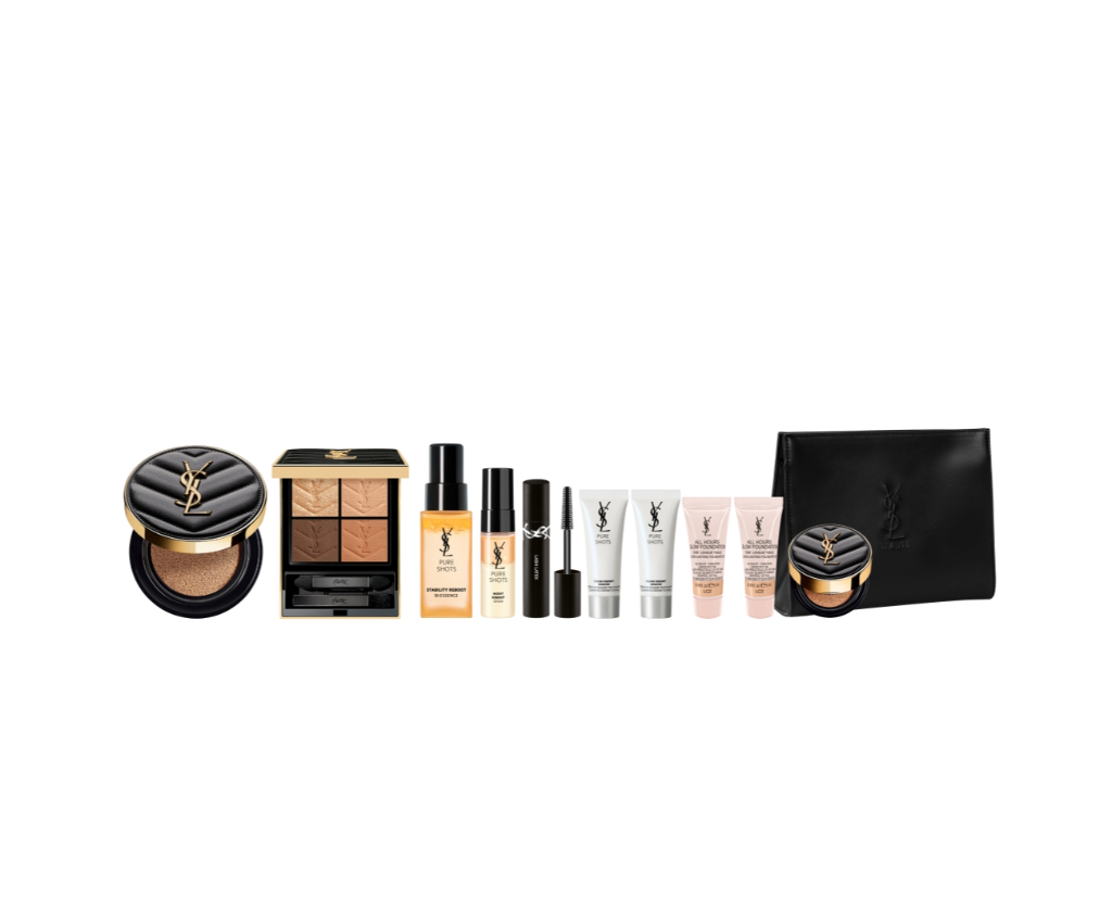 高訂皮革氣墊粉底四色眼影組合套裝 B